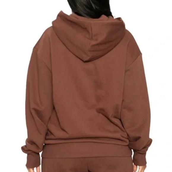 Naked Wardrobe Chocolate Hoodie Sweatshirt with Kangaroo Pocket Size 1X - Picture 2 of 3